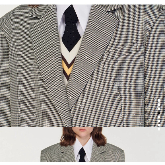 Sandro rhinestone blazer New w tags 38 - Picture 4 of 13